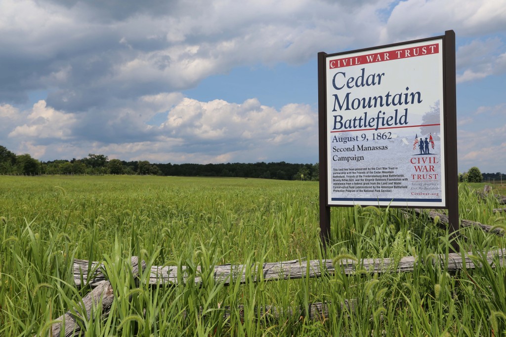 Sign at Cedar Mountain Battlefield